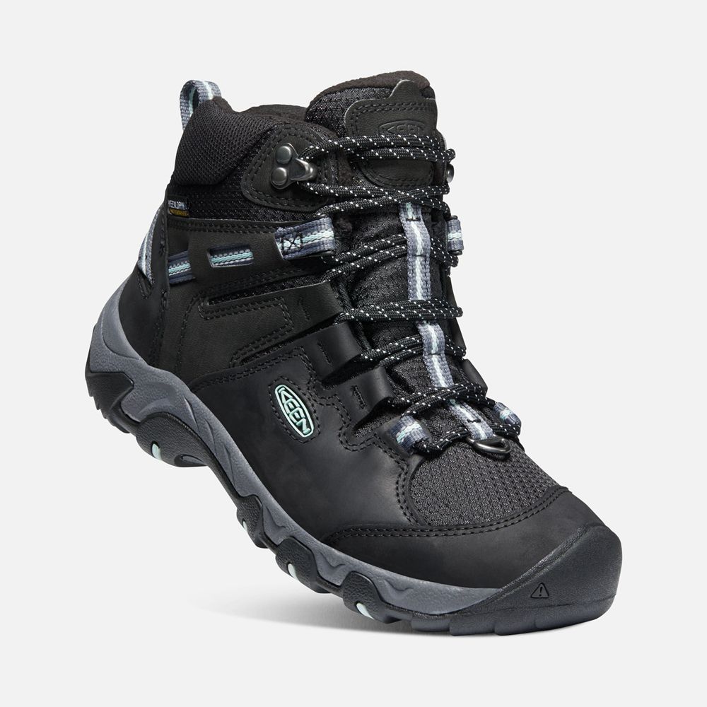 Botas de Seguridad Keen Mexico Negros/Grises - Mujer Steens Polar - BU5893047